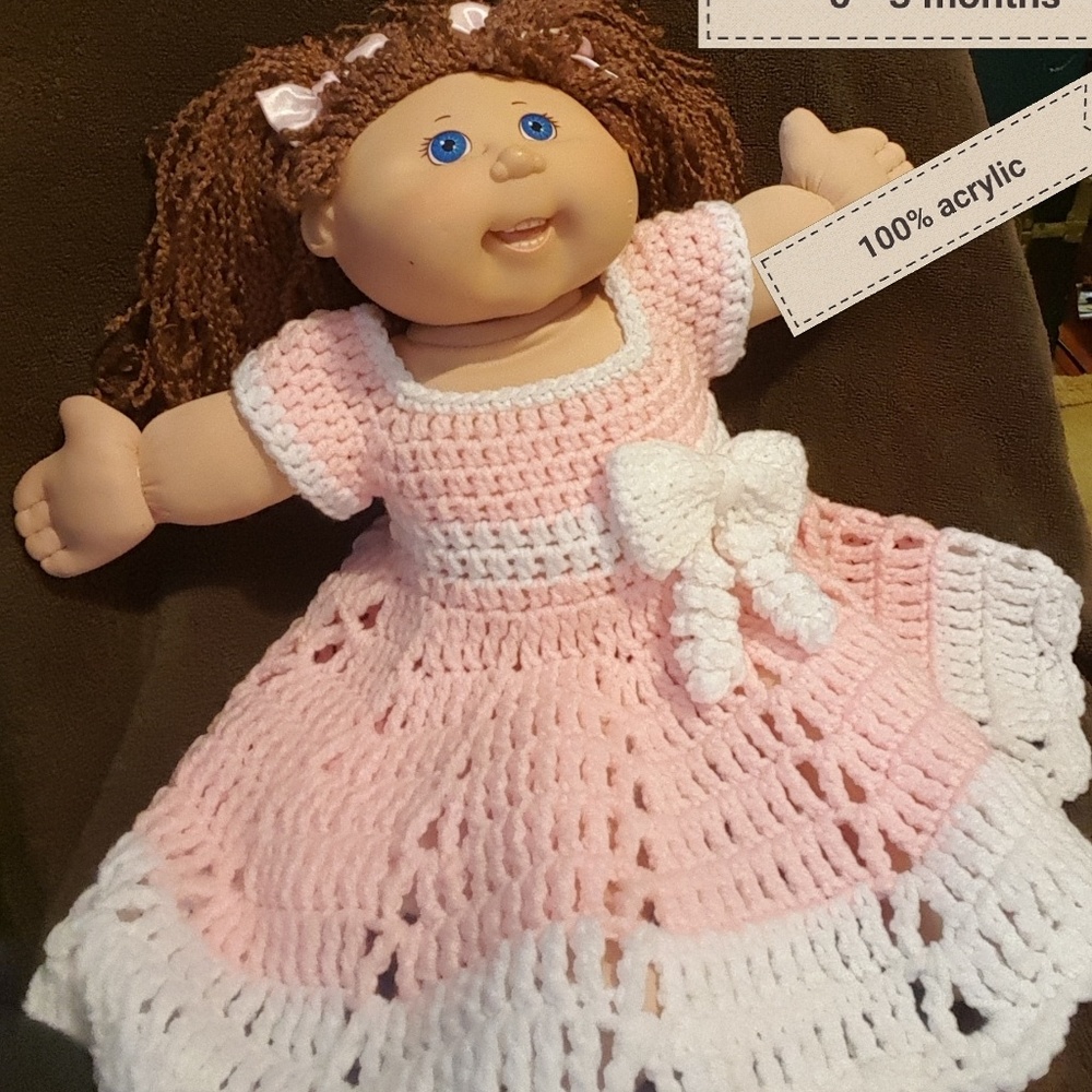 Newborn - 3months crochet baby dress